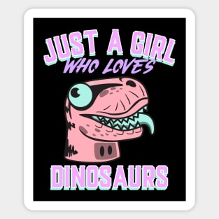 A Girl who Loves Dinosaurs! Sticker